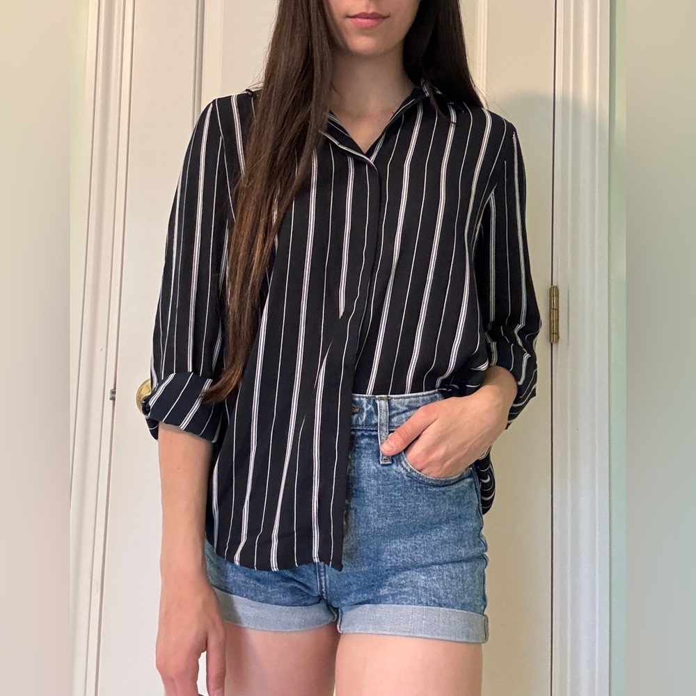 H&M Striped Button-Down Shirt